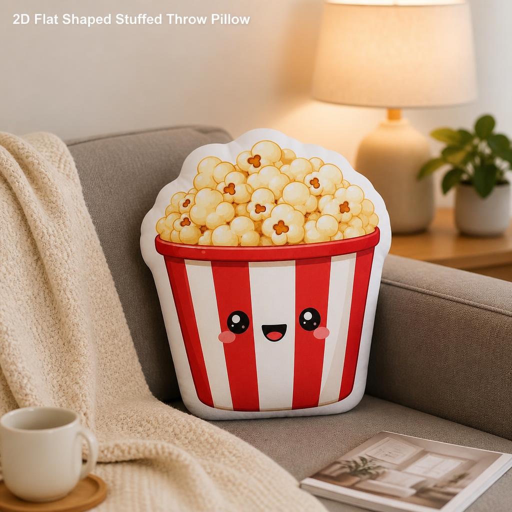 Home Cinema Food - Cuscino Peluche a Forma di Popcorn