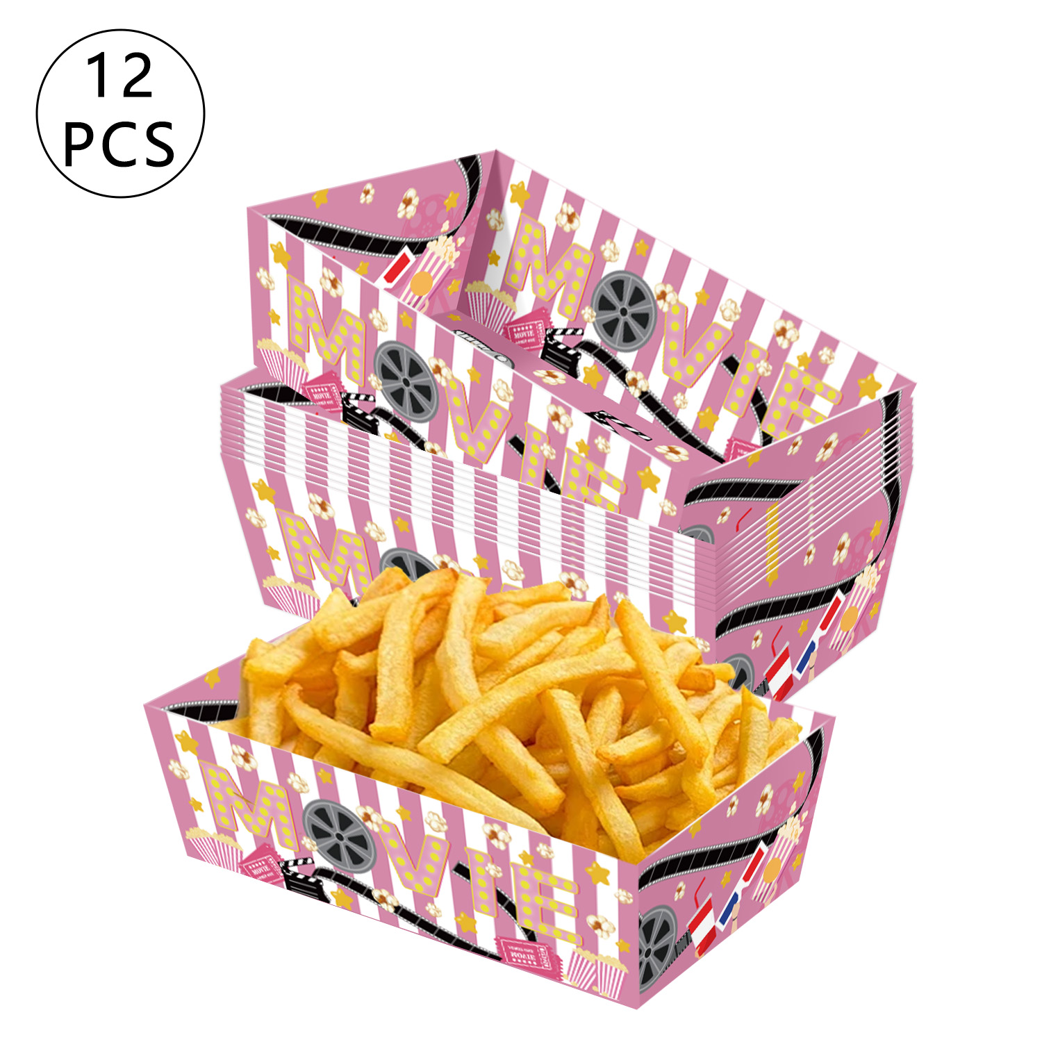 Home Cinema Food - Vassoi di Carta Monouso per Cinema,