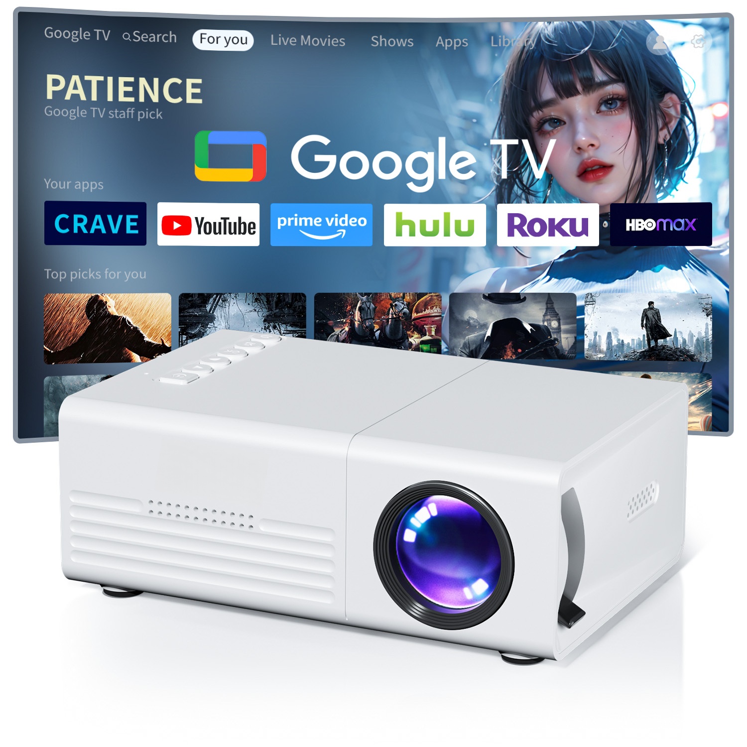 Home Cinema Compact - Mini Proiettore TFT LCD Wifi Bluetooth,