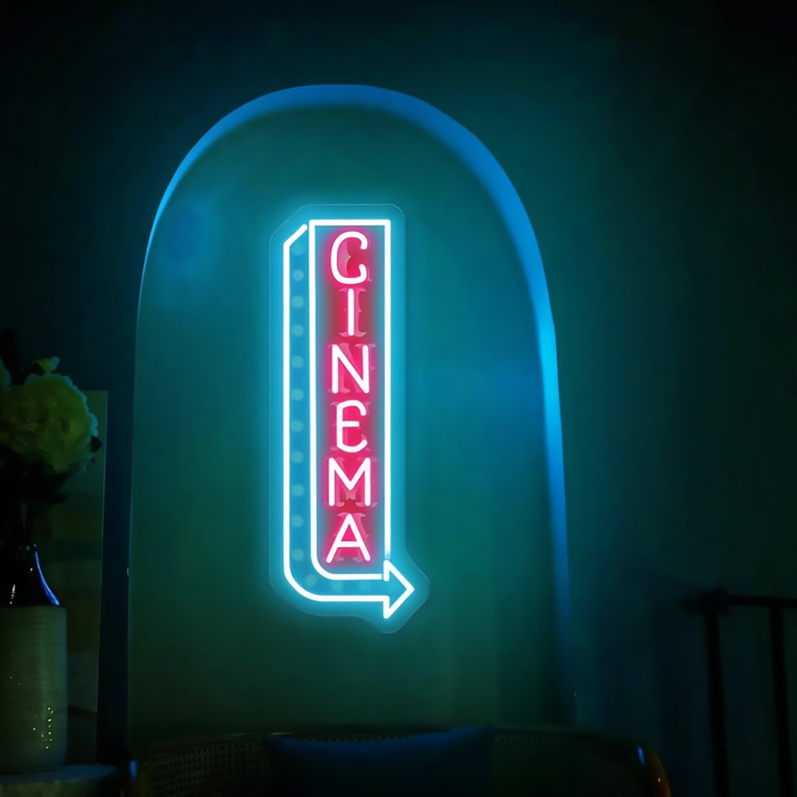 Home Cinema Food - Insegna al Neon Cinema, Insegna al